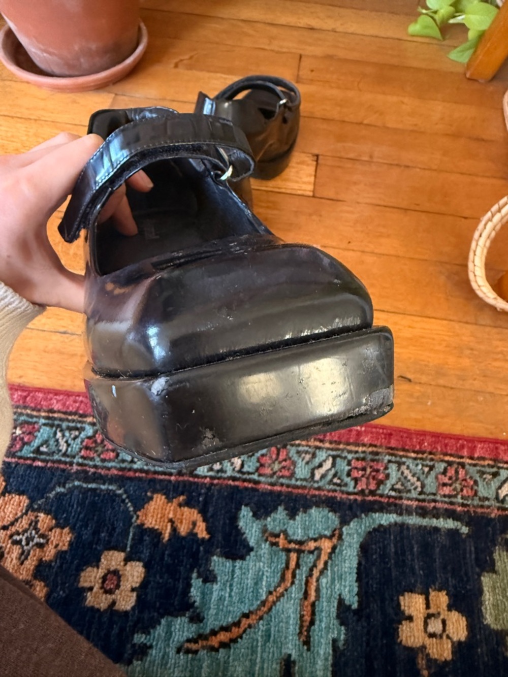 Jeffrey Campbell Black Patent Mary Jane Platform Heels - Picture 8 of 8